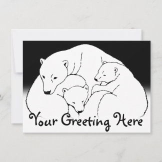Tarjeta de cubo de oso polar personalizado para in