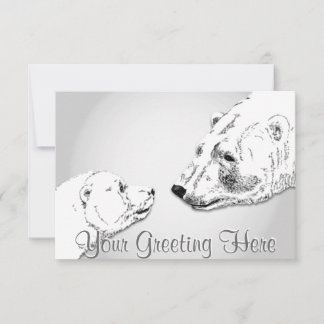 Tarjeta de cubo de oso polar personalizado para in
