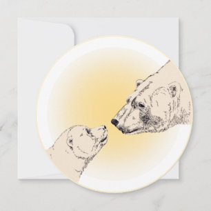 Tarjeta de cubo de oso polar personalizado para in