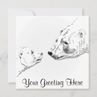 Tarjeta de cubo de oso polar personalizado para in