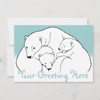Tarjeta de cubo de oso polar personalizado para in