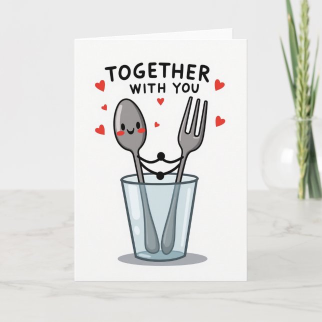 Tarjeta de Cuchara y Tenedor Juntos (Anverso)