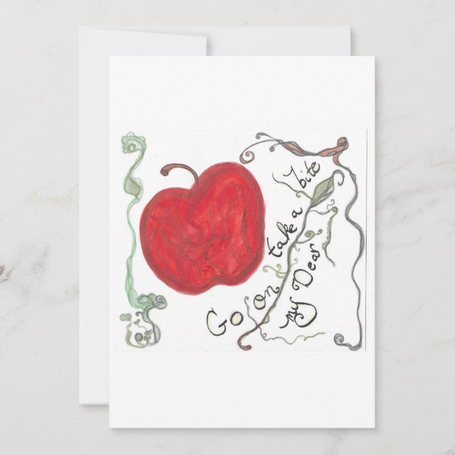 Tarjeta de Cuento de Hadas de Manzana (Anverso)