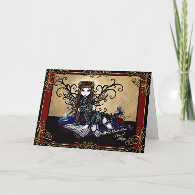 Tarjeta de cuento de hadas gótica "Patience" (Anverso)