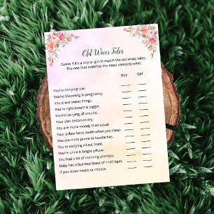 Tarjeta de Cuentos de Elefante Baby Shower Old Wiv