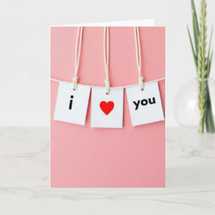 Tarjeta de Cuerda Simple Te Amo