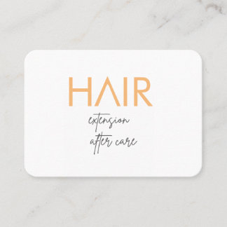 TARJETA DE CUIDADO DE EXTENSIÓN DEL PELO (naranja)