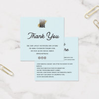 Tarjeta de cuidado de joyas Gracias con el logo Az
