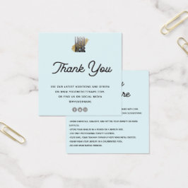 Tarjeta de cuidado de joyas Gracias con el logo Az