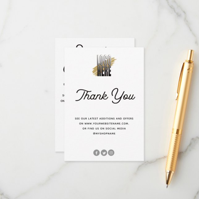 Tarjeta de cuidado de joyas Gracias Gabinete (Anverso/Reverso In Situ)