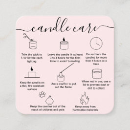 Tarjeta de cuidado de velas Gracias Tarjeta Añadir