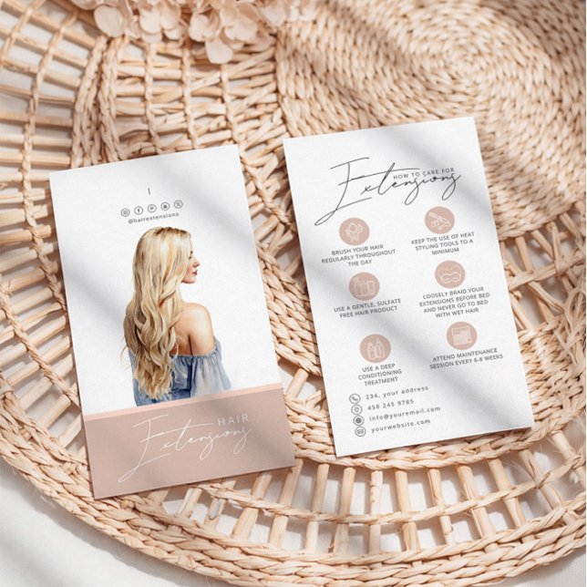 Tarjeta de cuidado para extensiones de cabello rub (Subido por el creador)