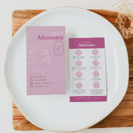 Tarjeta de cuidados posteriores para inyecciones d