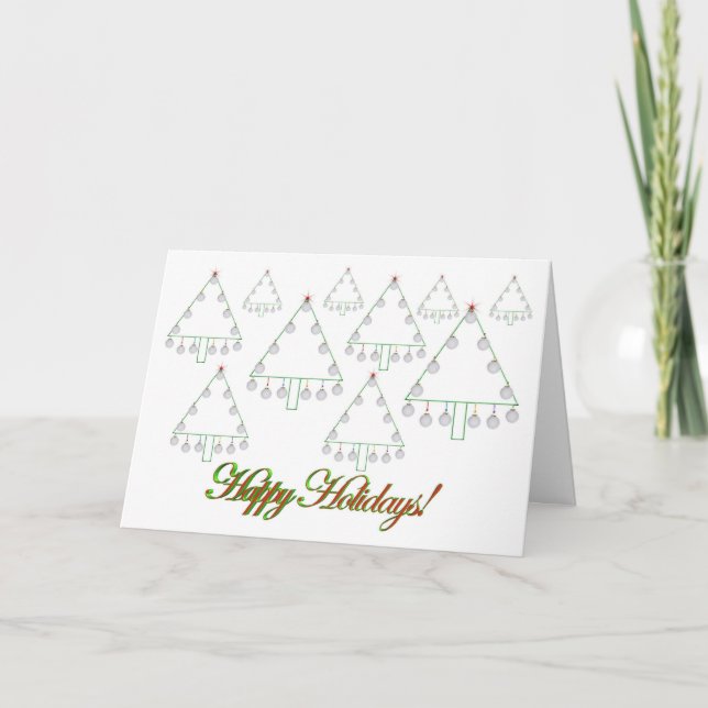 Tarjeta de cultivo de árbol de navidad para bolas  (Anverso)