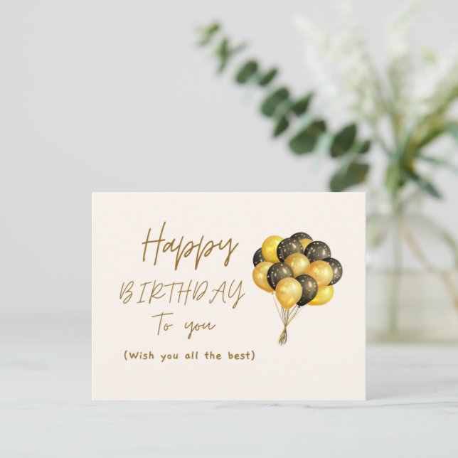 TARJETA DE CUMPLEAÑOS (Anverso de pie)