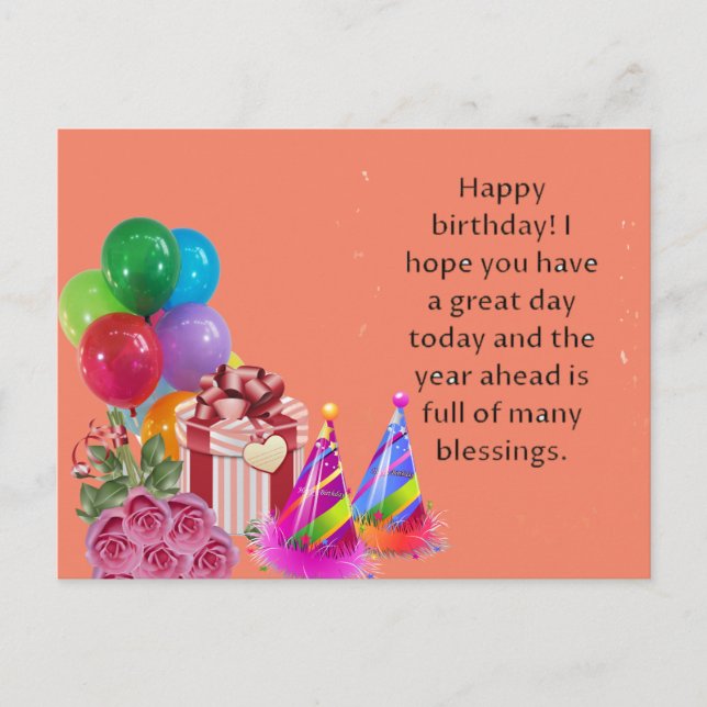 Tarjeta de cumpleaños (Anverso)