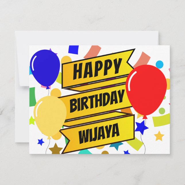 Tarjeta de cumpleaños (Anverso)