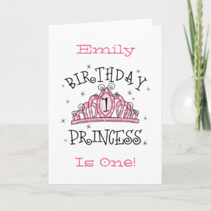 Tarjeta de cumpleaños 1ª Princesa Tiara - Personal