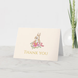 Tarjeta de cumpleaños 1º de Bunny agradeciendo