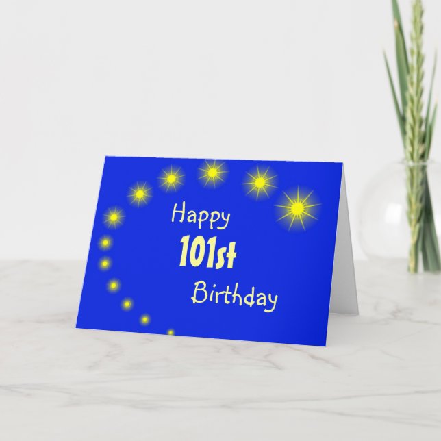 Tarjeta de cumpleaños 101 de Stars (Anverso)
