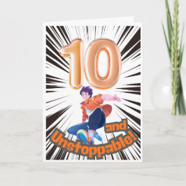 Tarjeta de cumpleaños 10 e imparable