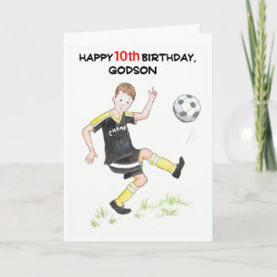 Tarjeta de cumpleaños 10 para un padrino - Futboli
