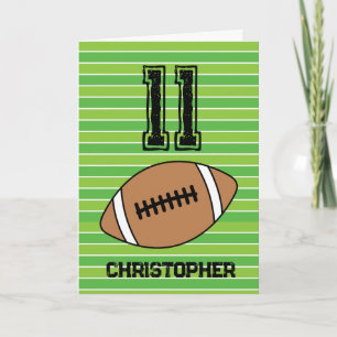 Tarjeta de cumpleaños 11 del Fútbol Verde