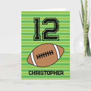 Tarjeta de cumpleaños 12º para el Fútbol Verde