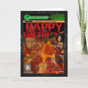 Tarjeta de cumpleaños 13, trece para aficionados a