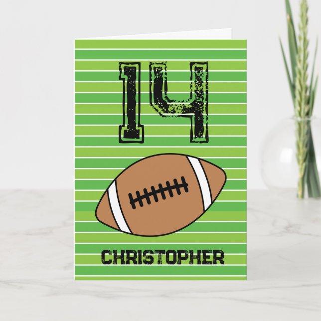Tarjeta de cumpleaños 14 del partido de fútbol ver (Anverso)