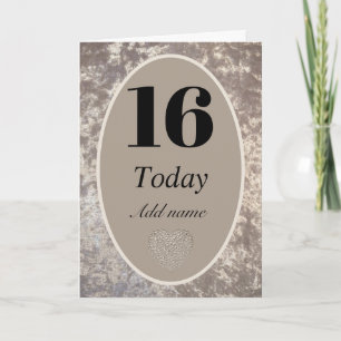 Tarjeta de cumpleaños 16 de la edad del terciopelo