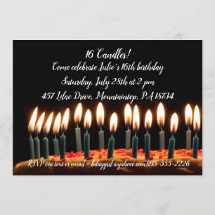 tarjeta de cumpleaños 16 velas