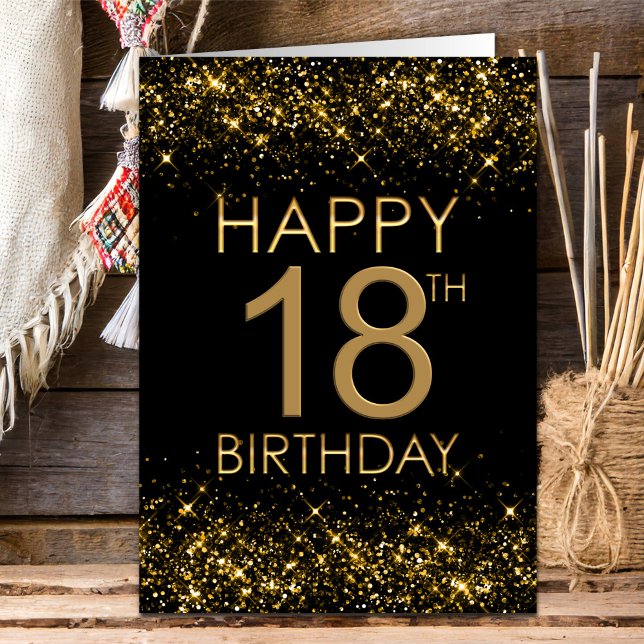 Tarjeta de cumpleaños 18 de Black Gold (Subido por el creador)