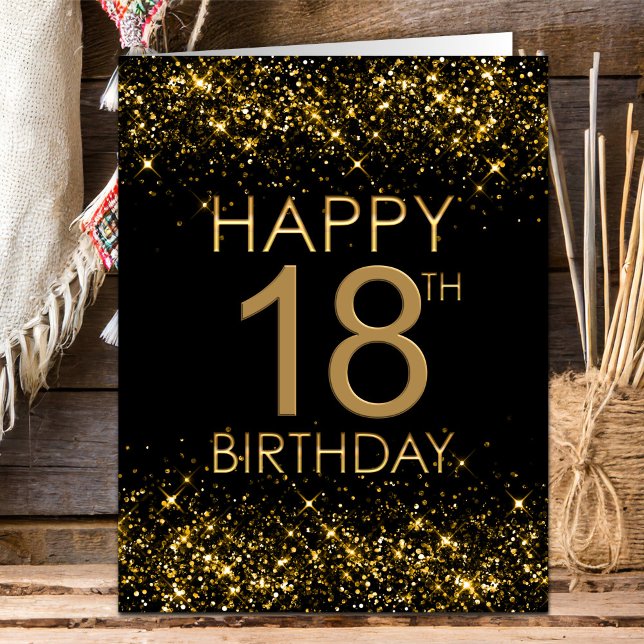 Tarjeta de cumpleaños 18 de Black Gold (Subido por el creador)
