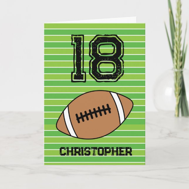 Tarjeta de cumpleaños 18 del Fútbol Verde (Anverso)