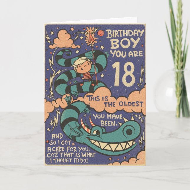 Tarjeta de cumpleaños 18 para él (Anverso)