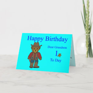 Tarjeta de cumpleaños 1 nieto