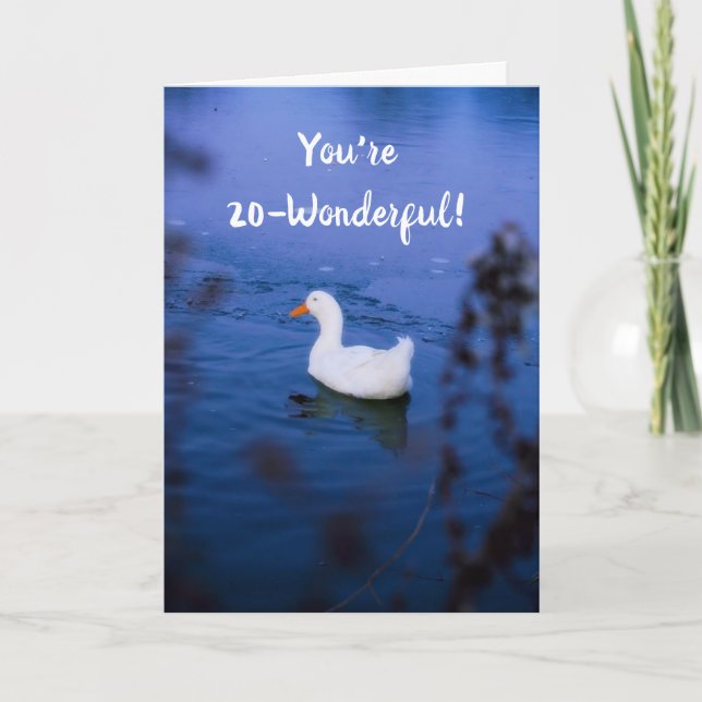 TARJETA DE CUMPLEAÑOS "20 ES MARAVILLOSA" (Anverso)