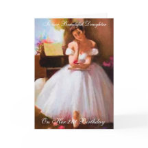TARJETA DE CUMPLEAÑOS 21 DE BALLET LESSON
