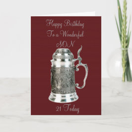 TARJETA DE CUMPLEAÑOS 21 DE HIJO
