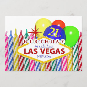 Tarjeta de cumpleaños 21 en Las Vegas