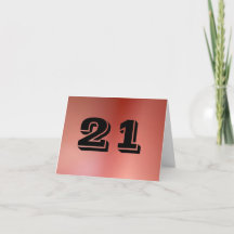 Tarjeta de cumpleaños 21 (no alcohólica)