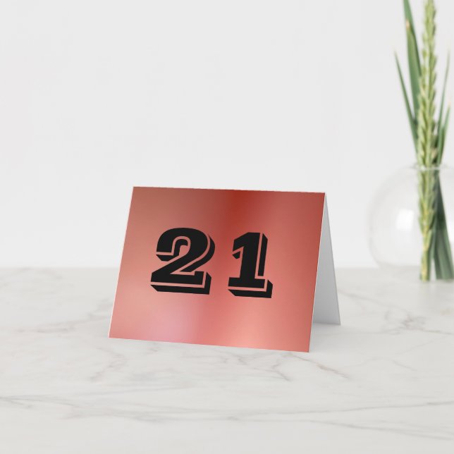 Tarjeta de cumpleaños 21 (no alcohólica) (Anverso)