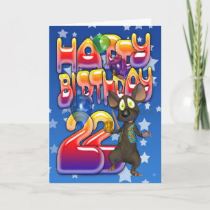Tarjeta de cumpleaños 22, cumpleaños feliz