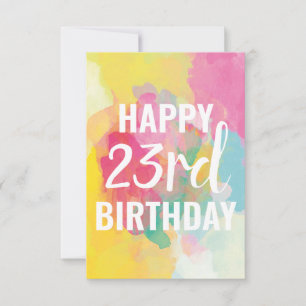 Tarjeta de cumpleaños 23 feliz ("Gradientes de col