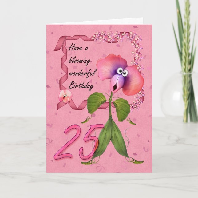 Tarjeta de cumpleaños 25 con honestidades flamenca (Anverso)
