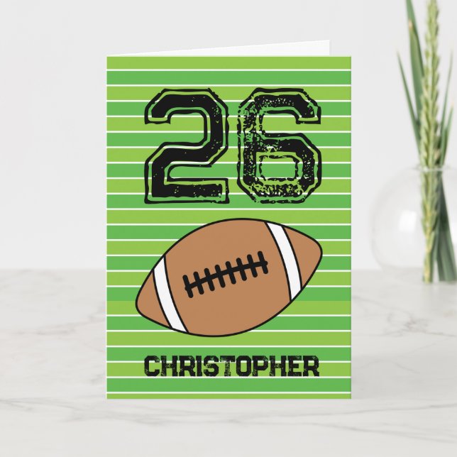 Tarjeta de cumpleaños 26 del Fútbol Verde (Anverso)
