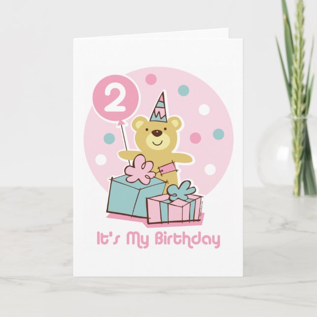 Tarjeta de cumpleaños 2.º Oso de Teddy (Anverso)