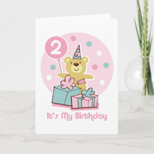 Tarjeta de cumpleaños 2.º Oso de Teddy