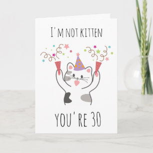tarjeta de cumpleaños 30 del gato